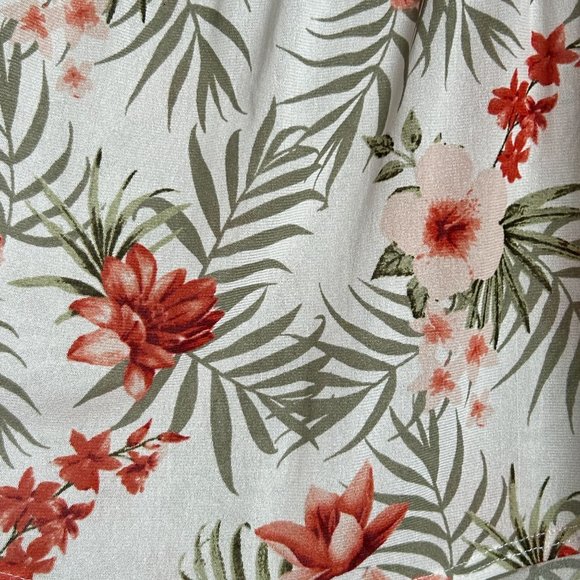 Siren Lily Maternity‎ Blouse Top Off Shoulder Floral Sheer Ruffled Neckline Sz M - Picture 7 of 15